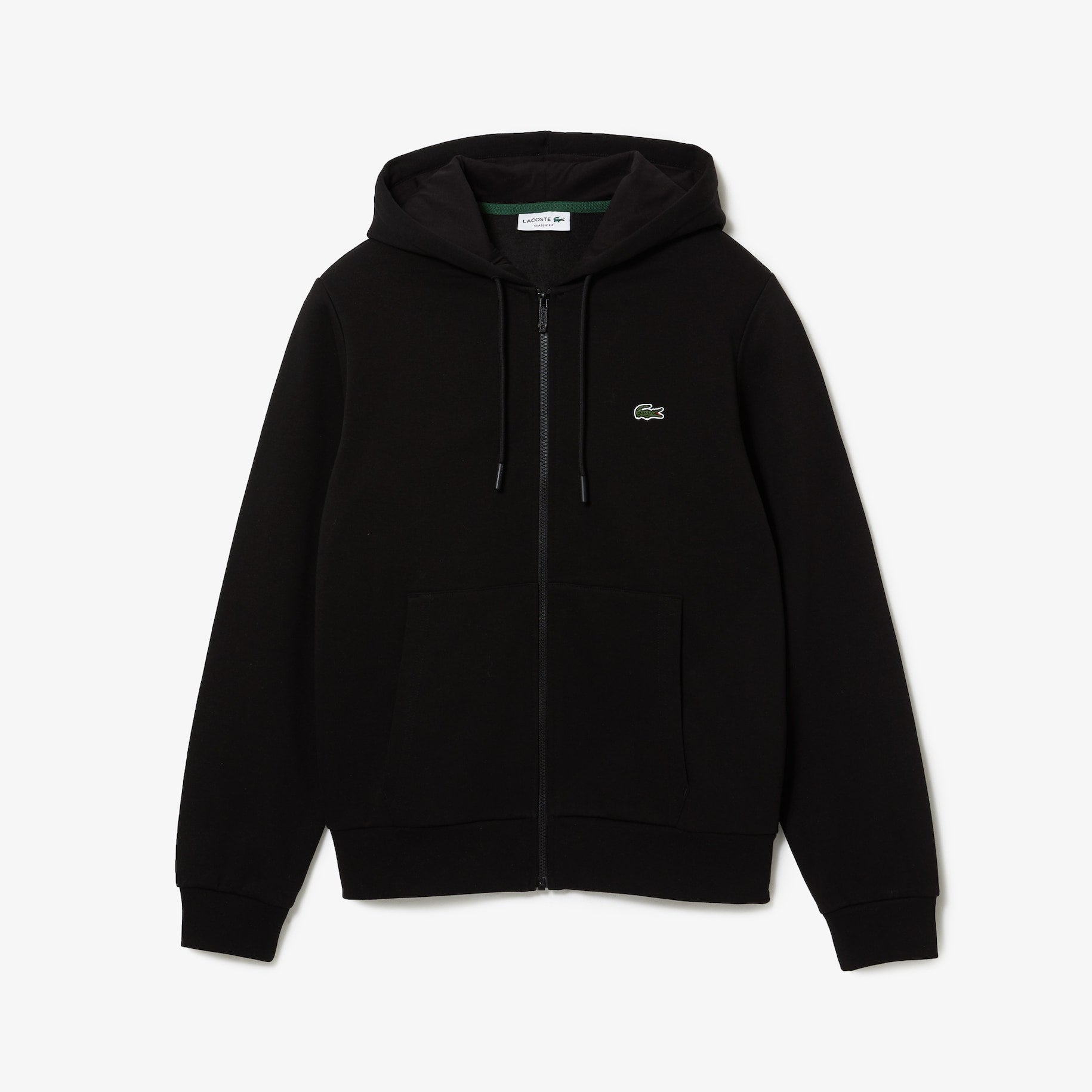 Veste avec capuche noire et verte