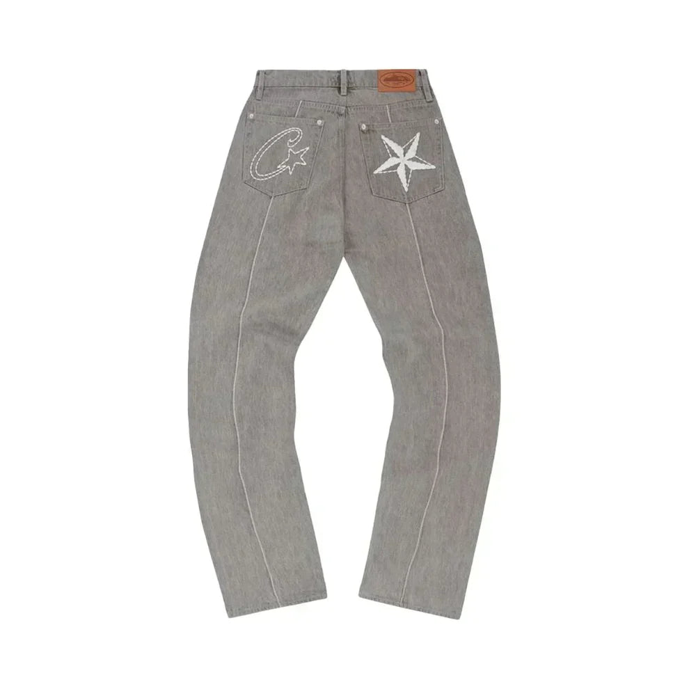 Corteiz C-Star Denim Jeans Grey 49