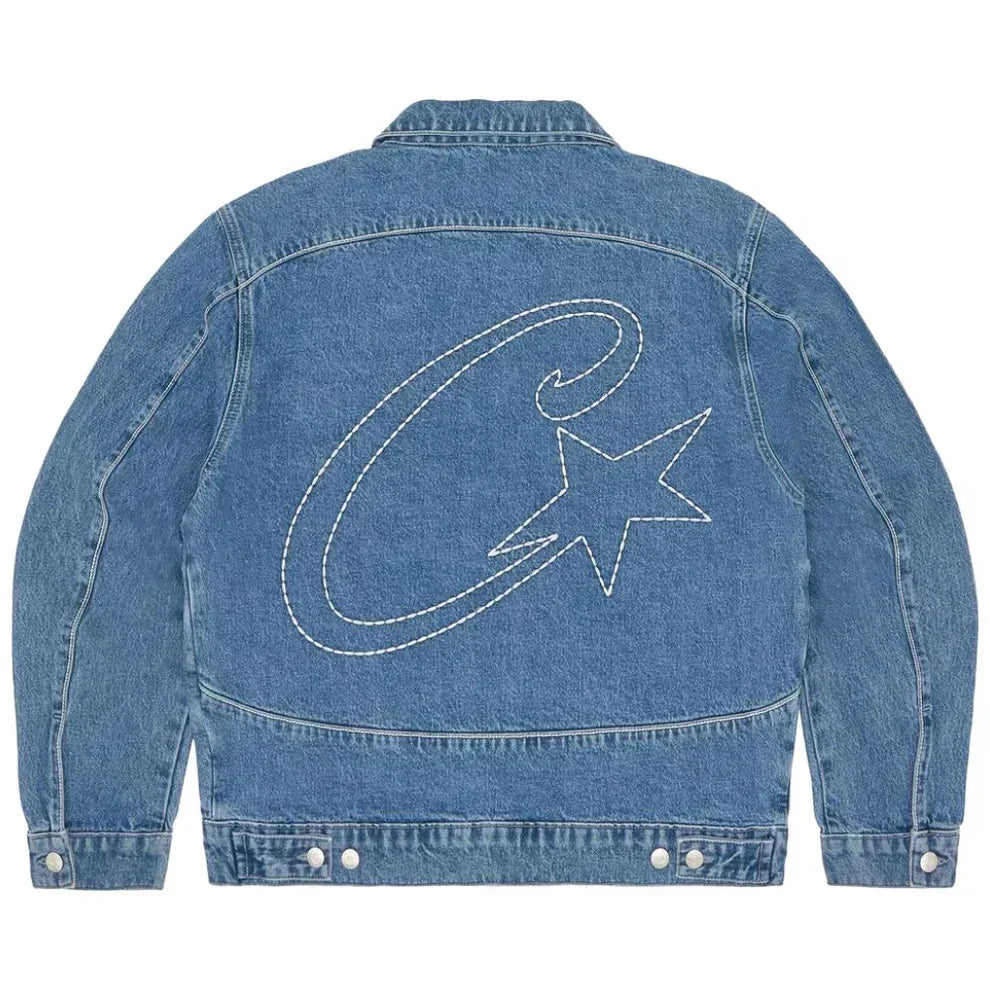 Corteiz C-Star Denim Trucker Jacket Blue 49