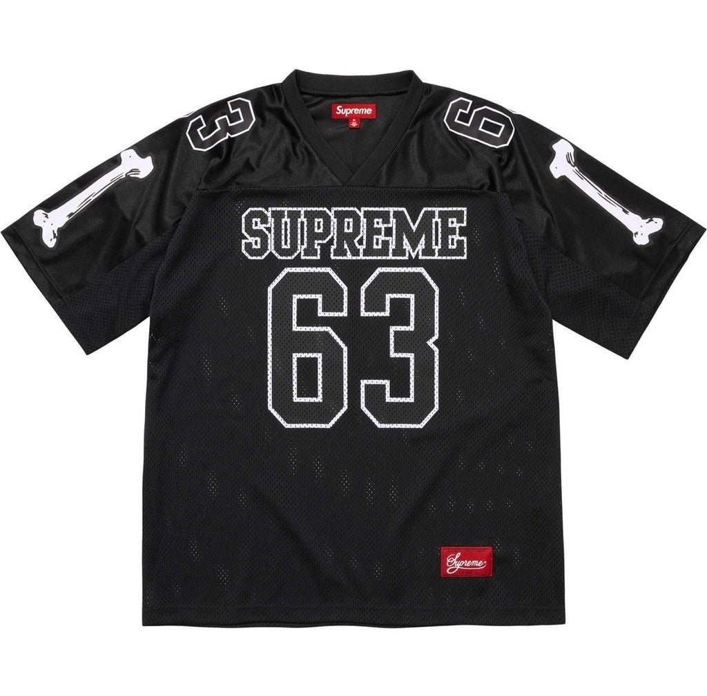 Suprem jersey fw25 noir et blanc et rouge