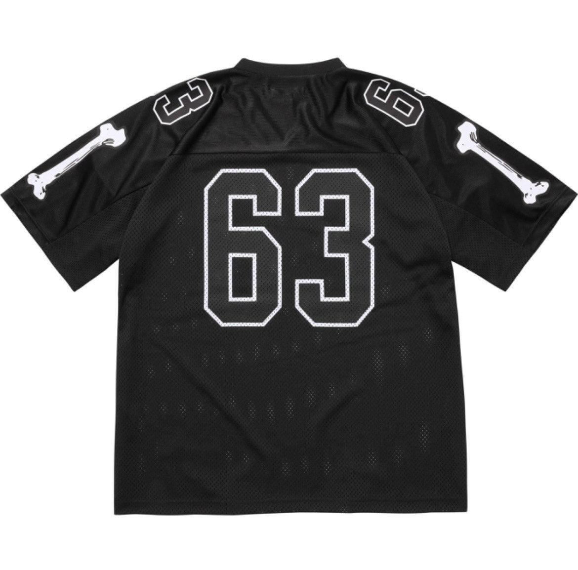 Suprem jersey fw25 noir et blanc et rouge